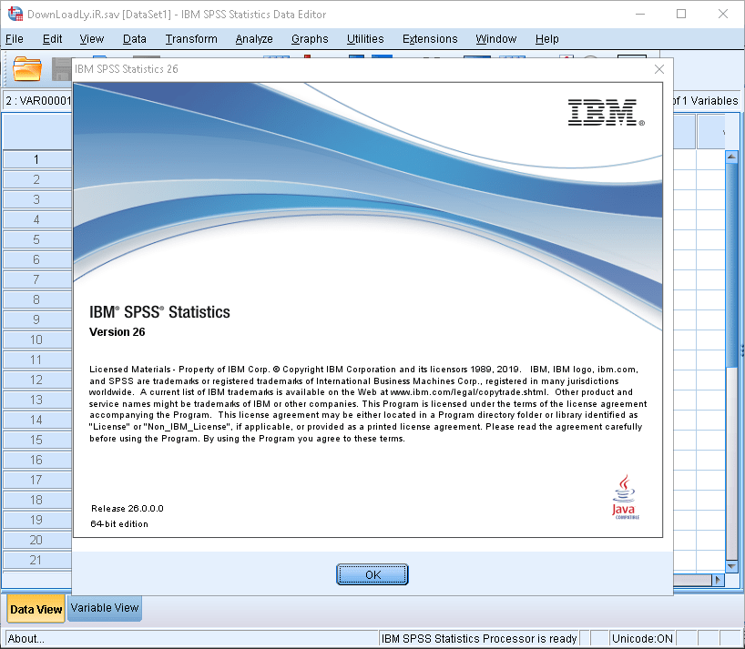 IBM SPSS Statistics26.0 SPSS
